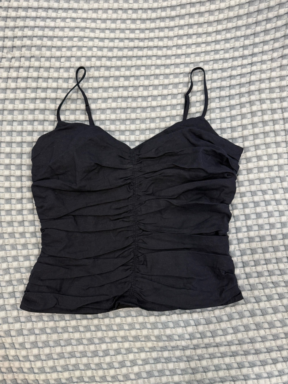 Banana Republic Ruched Linen Tank Top